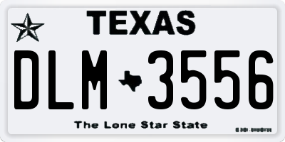 TX license plate DLM3556