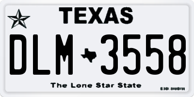 TX license plate DLM3558