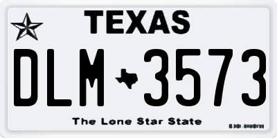 TX license plate DLM3573