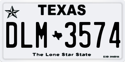 TX license plate DLM3574