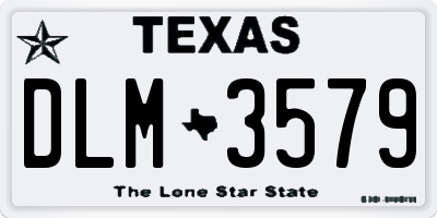 TX license plate DLM3579