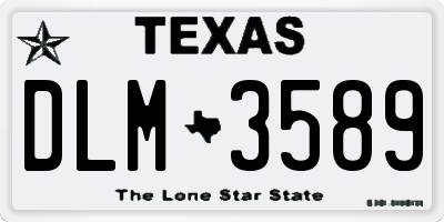 TX license plate DLM3589
