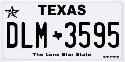 TX license plate DLM3595