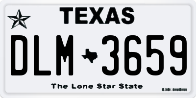 TX license plate DLM3659