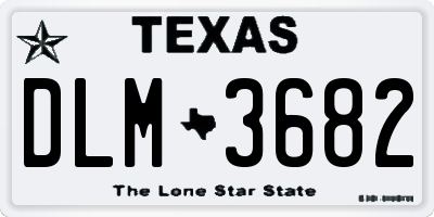 TX license plate DLM3682