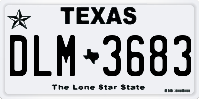 TX license plate DLM3683
