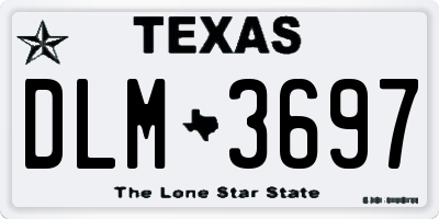 TX license plate DLM3697