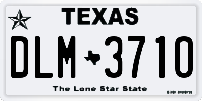 TX license plate DLM3710