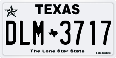 TX license plate DLM3717