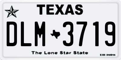 TX license plate DLM3719