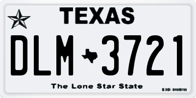TX license plate DLM3721