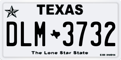 TX license plate DLM3732