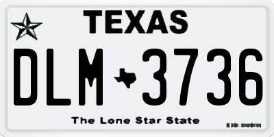 TX license plate DLM3736