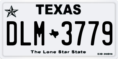 TX license plate DLM3779