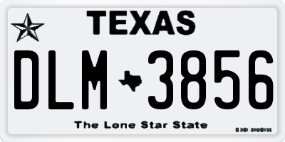 TX license plate DLM3856