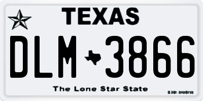 TX license plate DLM3866
