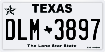 TX license plate DLM3897