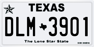 TX license plate DLM3901