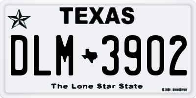 TX license plate DLM3902