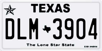 TX license plate DLM3904