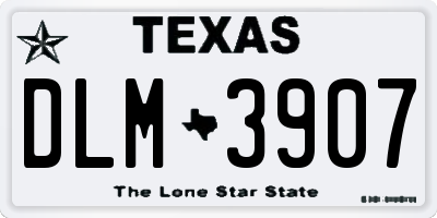 TX license plate DLM3907