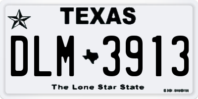 TX license plate DLM3913