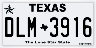 TX license plate DLM3916