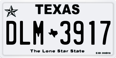 TX license plate DLM3917