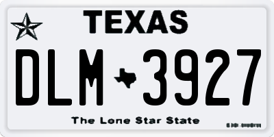 TX license plate DLM3927