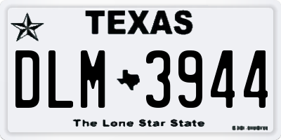 TX license plate DLM3944