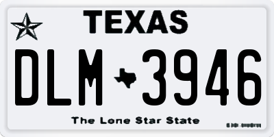TX license plate DLM3946