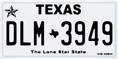 TX license plate DLM3949