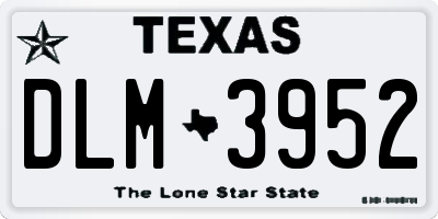 TX license plate DLM3952
