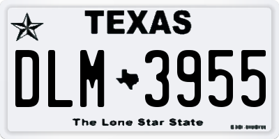TX license plate DLM3955