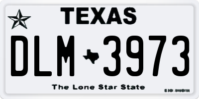 TX license plate DLM3973
