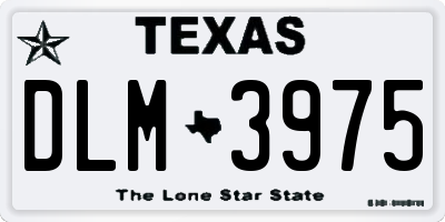 TX license plate DLM3975
