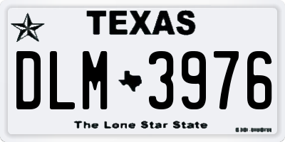 TX license plate DLM3976