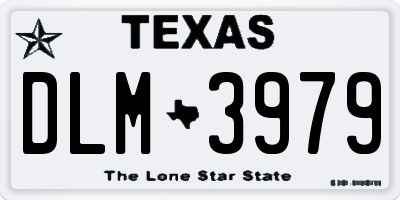 TX license plate DLM3979