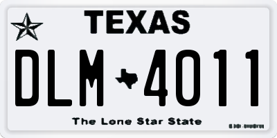 TX license plate DLM4011