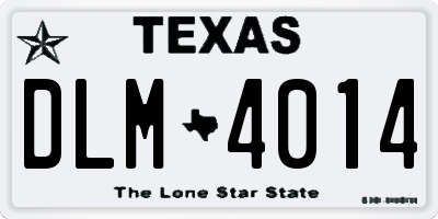 TX license plate DLM4014