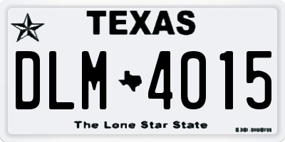 TX license plate DLM4015