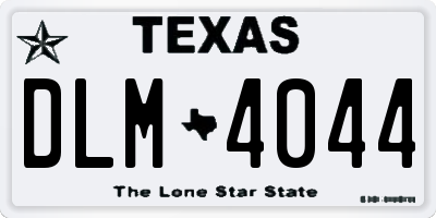 TX license plate DLM4044