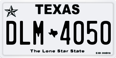 TX license plate DLM4050