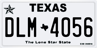 TX license plate DLM4056
