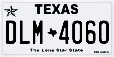 TX license plate DLM4060