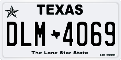 TX license plate DLM4069