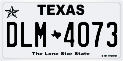 TX license plate DLM4073