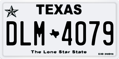 TX license plate DLM4079