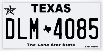 TX license plate DLM4085