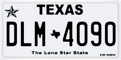 TX license plate DLM4090